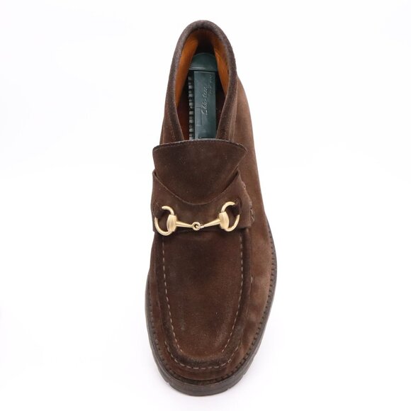 Gucci Brown Suede Horsebit Slip On Ankle Boots Mens Size 9 D(Med) Shoes - Picture 7 of 16